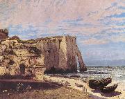 Gustave Courbet Cliffs at Etretat after the storm oil painting artist